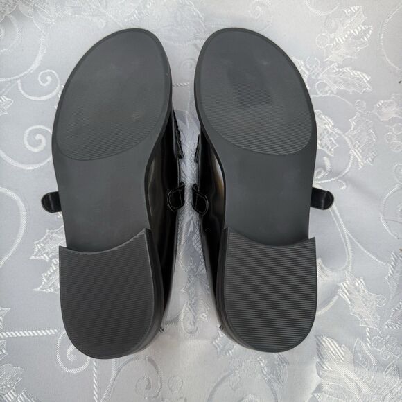 Madden Girl Moccha T-Strap Mary-Jane Patent Black Tailored Loafers Shoes Size 7 - Picture 6 of 7